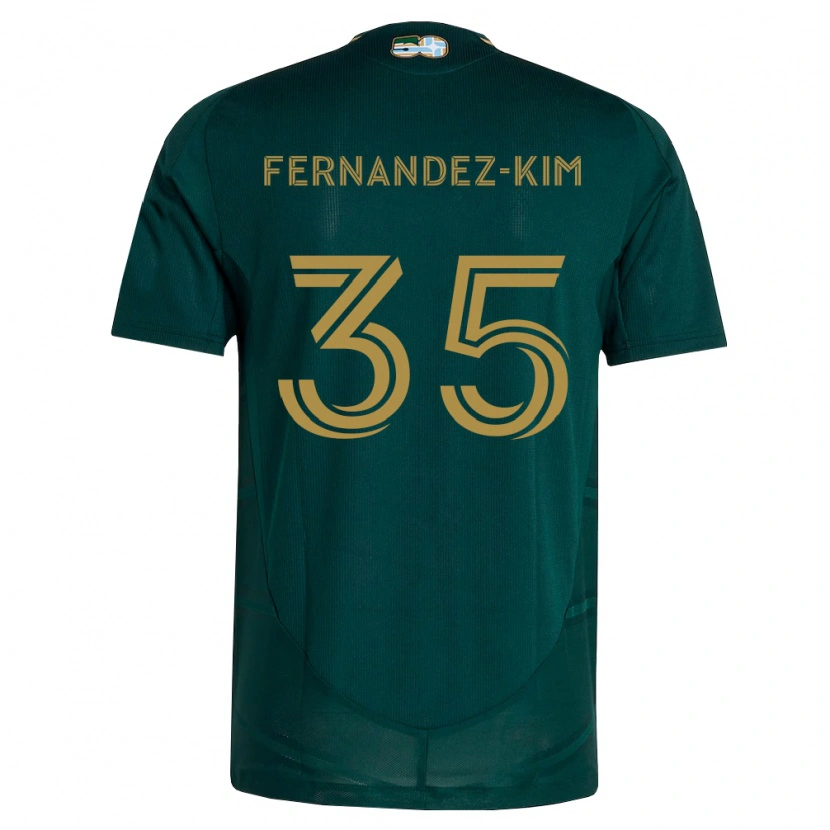 Danxen Kobiety Lucas Fernandez-Kim #35 Ciemnozielony Brązowy Domowa Koszulka 2026/27 Koszulki Klubowe