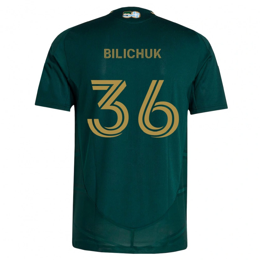 Danxen Kobiety Ryan Bilichuk #36 Ciemnozielony Brązowy Domowa Koszulka 2026/27 Koszulki Klubowe