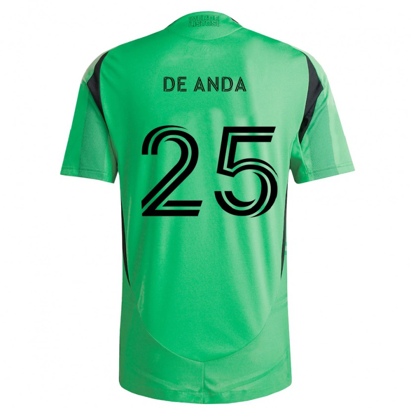 Danxen Kobiety Anthony De Anda #25 Szmaragdowo Zielony Czarny Domowa Koszulka 2026/27 Koszulki Klubowe