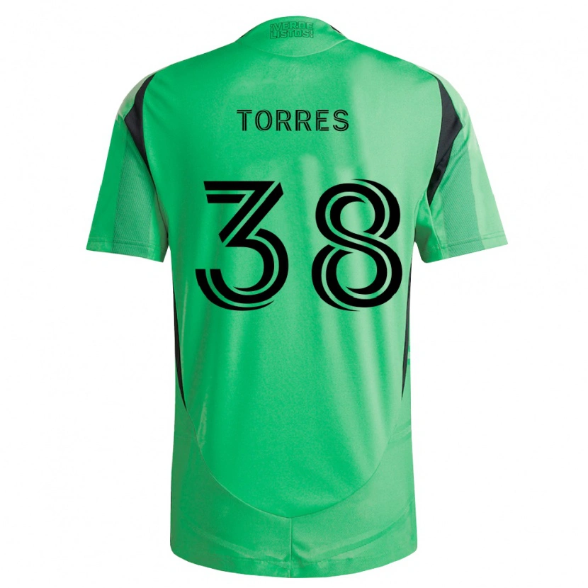 Danxen Kobiety Ervin Torres #38 Szmaragdowo Zielony Czarny Domowa Koszulka 2026/27 Koszulki Klubowe