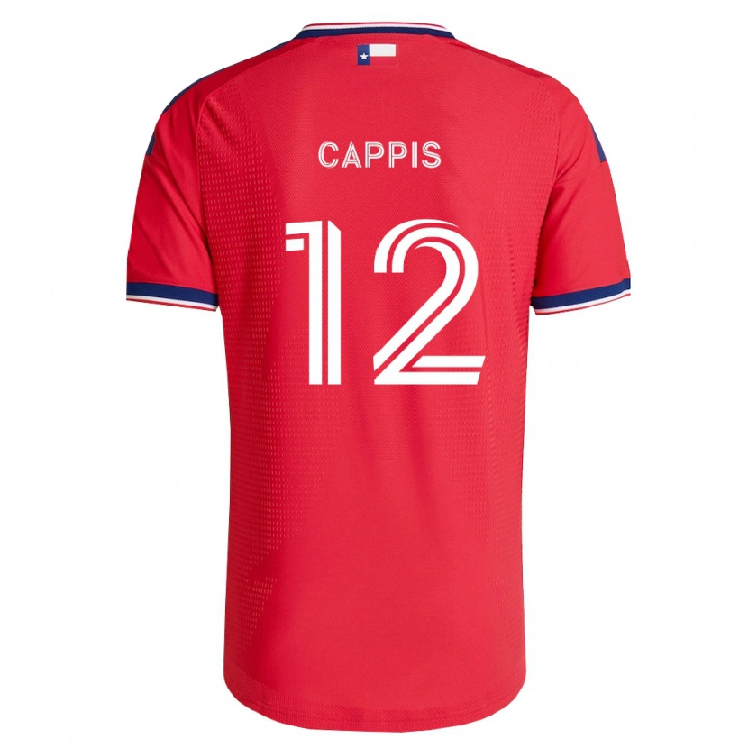 Danxen Kobiety Christian Cappis #12 Czerwony Niebieski Biały Domowa Koszulka 2026/27 Koszulki Klubowe