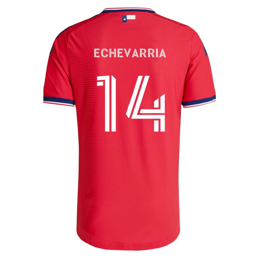 Danxen Kobiety Diego Echevarria #14 Czerwony Niebieski Biały Domowa Koszulka 2026/27 Koszulki Klubowe