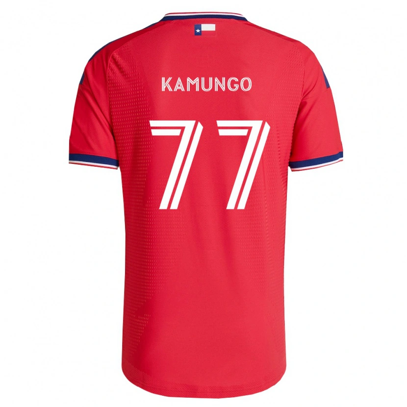 Danxen Kobiety Bernard Kamungo #77 Czerwony Niebieski Biały Domowa Koszulka 2026/27 Koszulki Klubowe