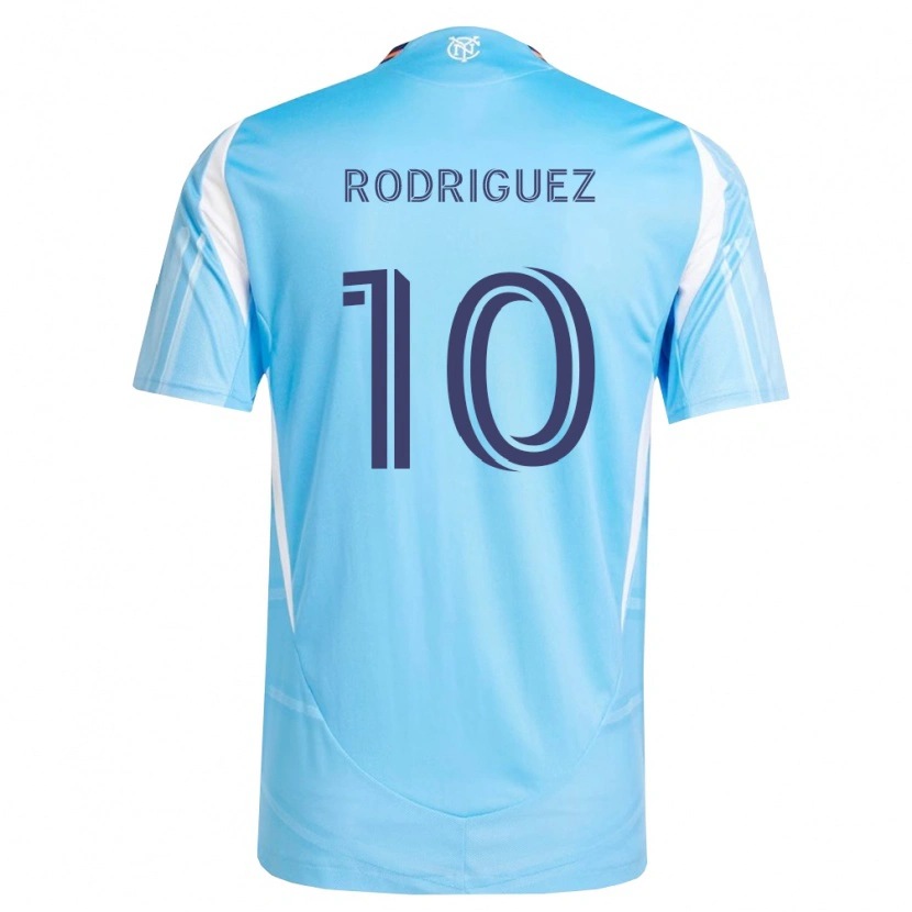 Danxen Kobiety Santiago Rodríguez #10 Błękitny Biały Domowa Koszulka 2026/27 Koszulki Klubowe