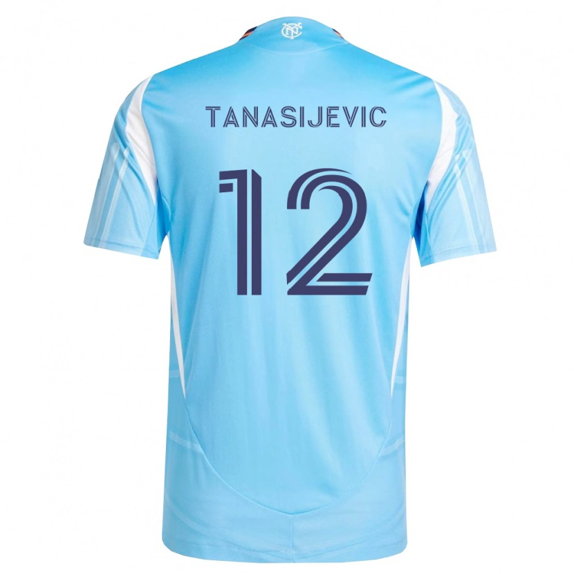 Danxen Kobiety Strahinja Tanasijevic #12 Błękitny Biały Domowa Koszulka 2026/27 Koszulki Klubowe