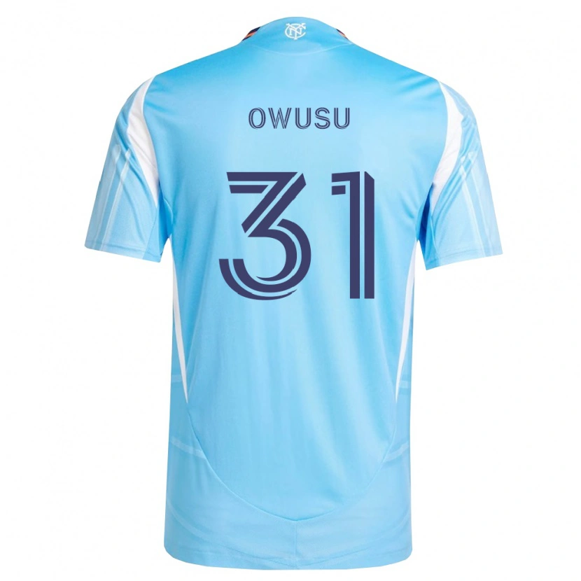 Danxen Kobiety Samuel Owusu #31 Błękitny Biały Domowa Koszulka 2026/27 Koszulki Klubowe