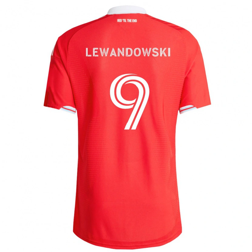 Danxen Kobiety Robert Lewandowski #9 Czerwony Głęboki Niebieski Biały Domowa Koszulka 2026/27 Koszulki Klubowe