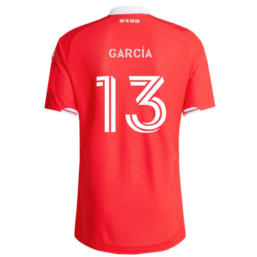 Danxen Kobiety Deijan García #13 Czerwony Głęboki Niebieski Biały Domowa Koszulka 2026/27 Koszulki Klubowe