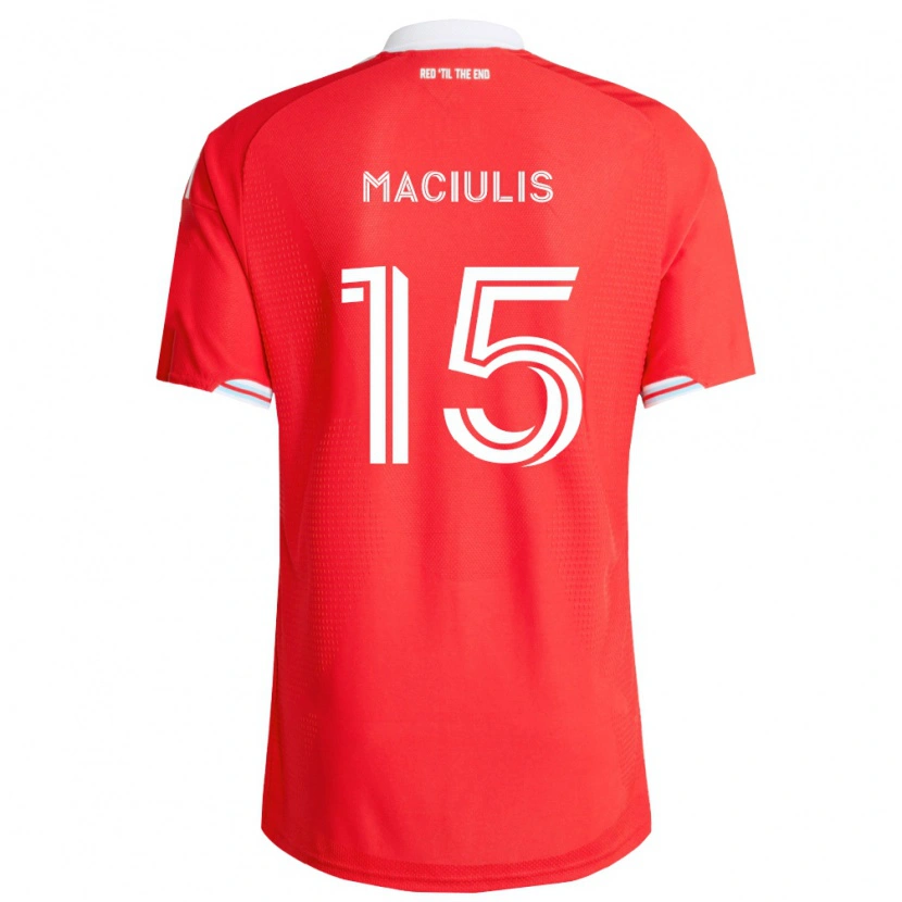 Danxen Kobiety Matthew Maciulis #15 Czerwony Głęboki Niebieski Biały Domowa Koszulka 2026/27 Koszulki Klubowe