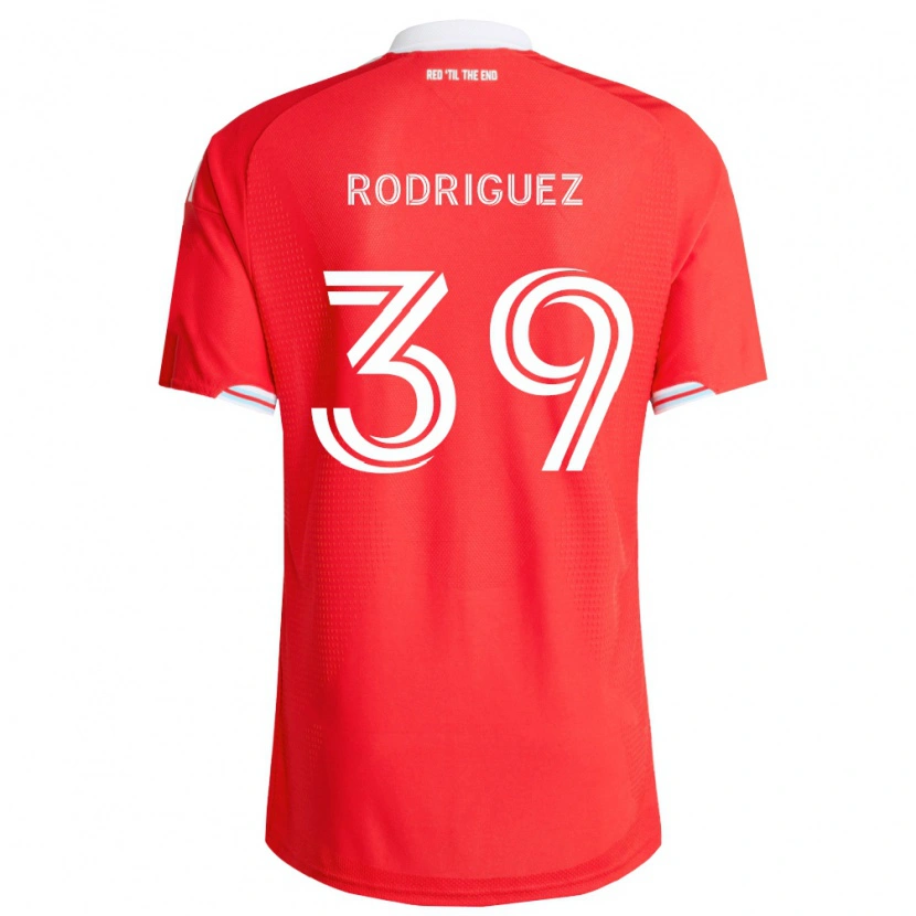 Danxen Kobiety Allan Rodriguez #39 Czerwony Głęboki Niebieski Biały Domowa Koszulka 2026/27 Koszulki Klubowe