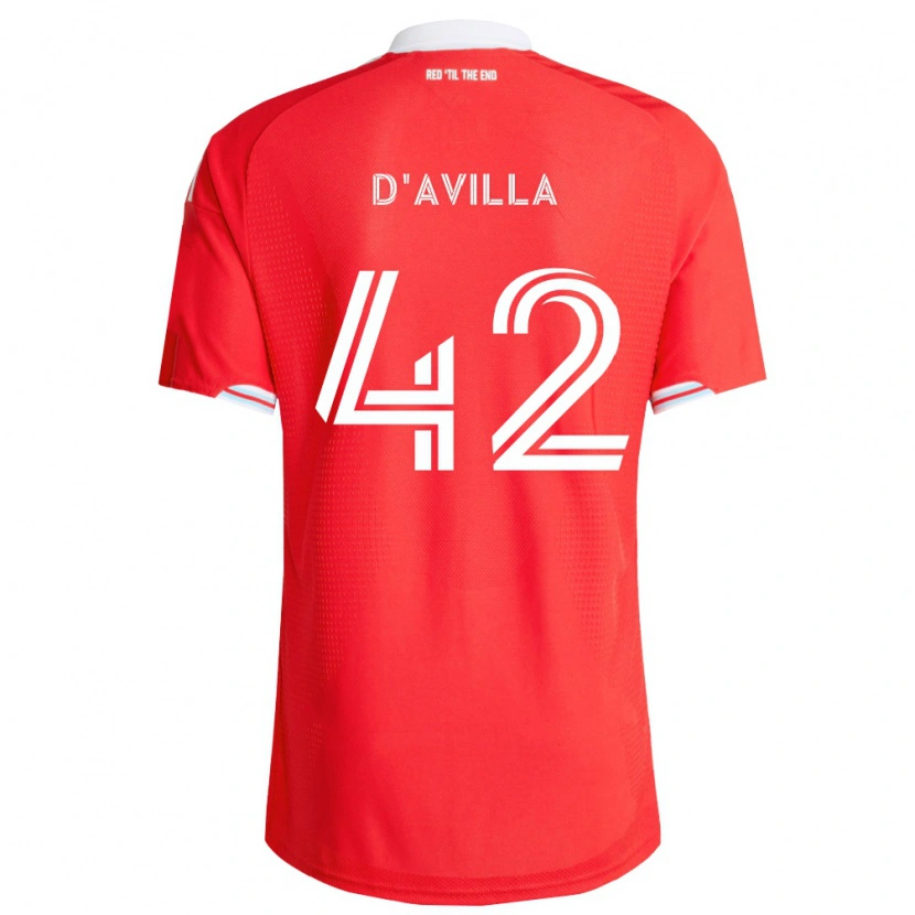 Danxen Kobiety Djé D'avilla #42 Czerwony Głęboki Niebieski Biały Domowa Koszulka 2026/27 Koszulki Klubowe