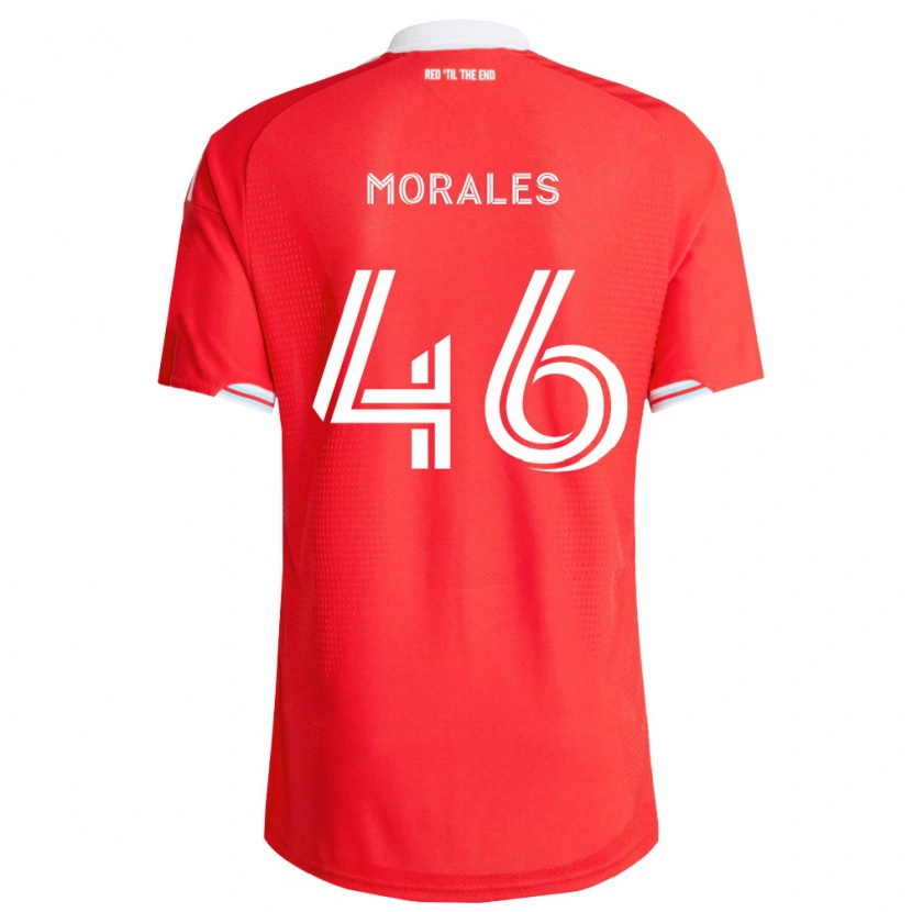 Danxen Kobiety Christopher Morales #46 Czerwony Głęboki Niebieski Biały Domowa Koszulka 2026/27 Koszulki Klubowe
