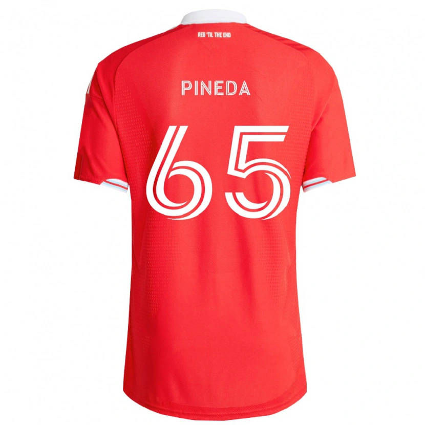 Danxen Kobiety Oscar Pineda #65 Czerwony Głęboki Niebieski Biały Domowa Koszulka 2026/27 Koszulki Klubowe