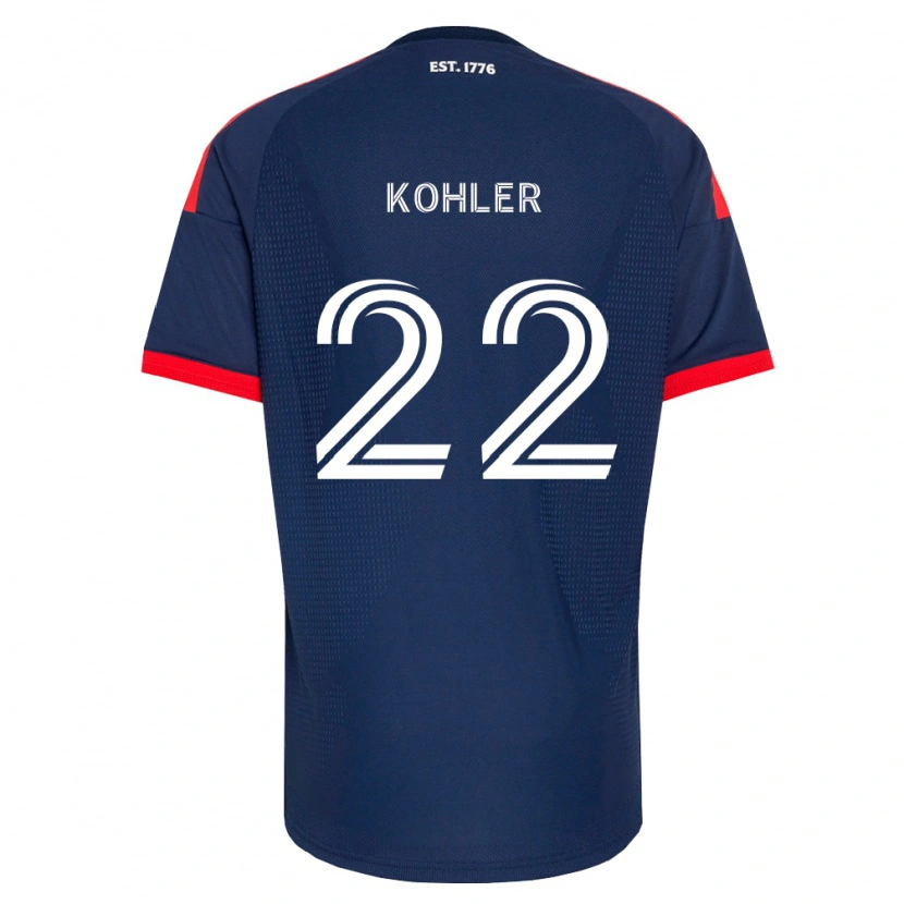 Danxen Kobiety Ethan Kohler #22 Królewski Niebieski Czerwony Biały Domowa Koszulka 2026/27 Koszulki Klubowe