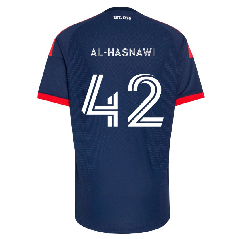Danxen Kobiety Moshtaba Al-Hasnawi #42 Królewski Niebieski Czerwony Biały Domowa Koszulka 2026/27 Koszulki Klubowe