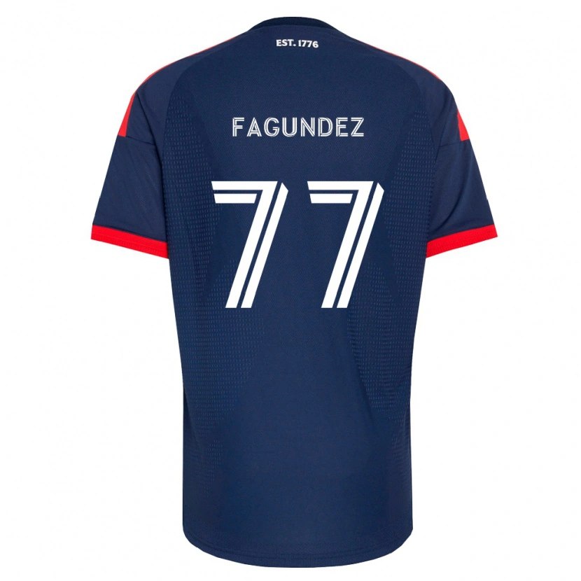 Danxen Kobiety Diego Fagúndez #77 Królewski Niebieski Czerwony Biały Domowa Koszulka 2026/27 Koszulki Klubowe