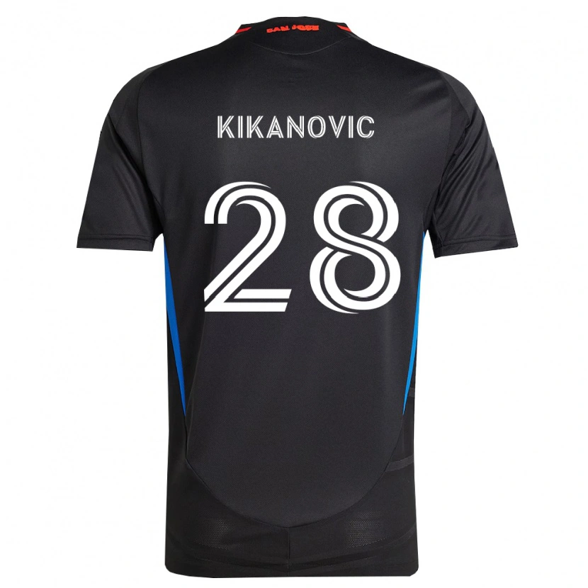 Danxen Kobiety Benji Kikanović #28 Niebieski Biały Czarny Domowa Koszulka 2026/27 Koszulki Klubowe