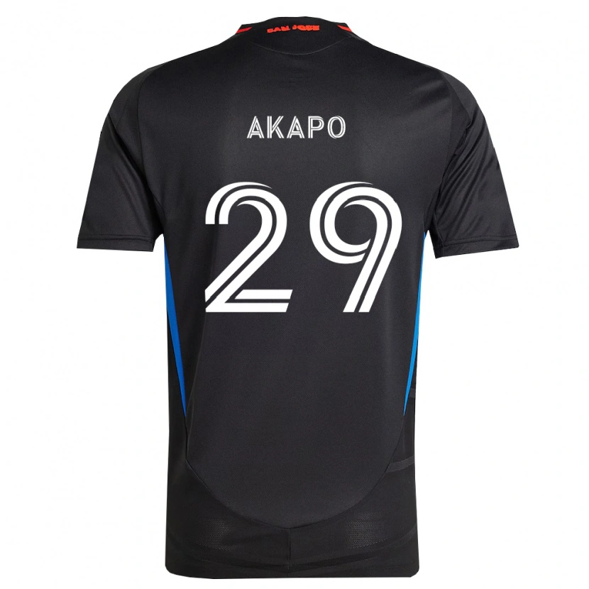 Danxen Kobiety Carlos Akapo #29 Niebieski Biały Czarny Domowa Koszulka 2026/27 Koszulki Klubowe