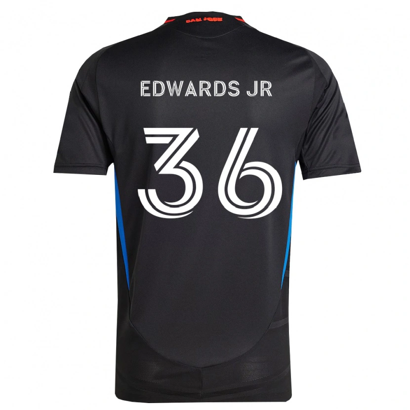 Danxen Kobiety Earl Edwards Jr. #36 Niebieski Biały Czarny Domowa Koszulka 2026/27 Koszulki Klubowe