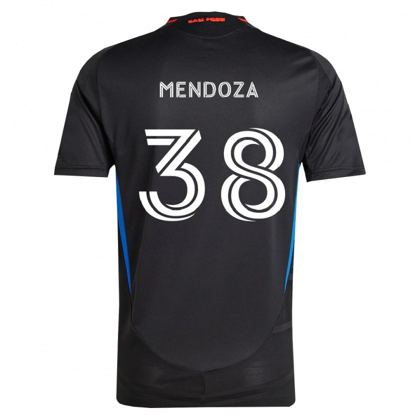 Danxen Kobiety Edwyn Mendoza #38 Niebieski Biały Czarny Domowa Koszulka 2026/27 Koszulki Klubowe