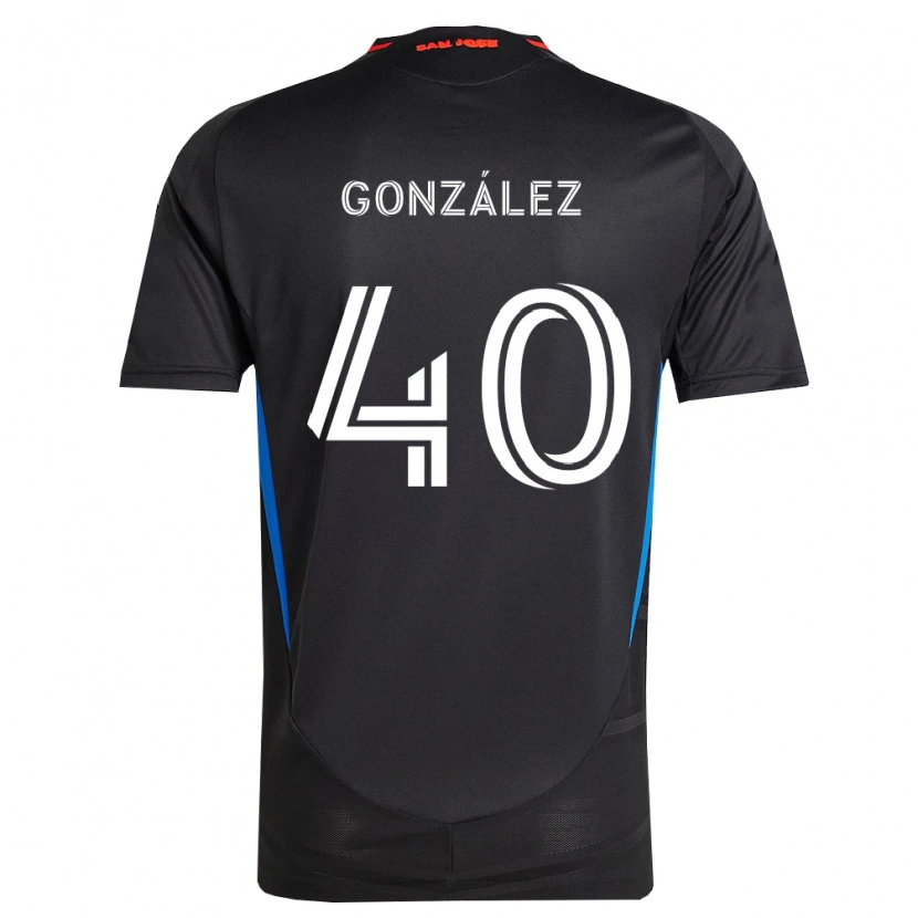 Danxen Kobiety Jonathan González #40 Niebieski Biały Czarny Domowa Koszulka 2026/27 Koszulki Klubowe