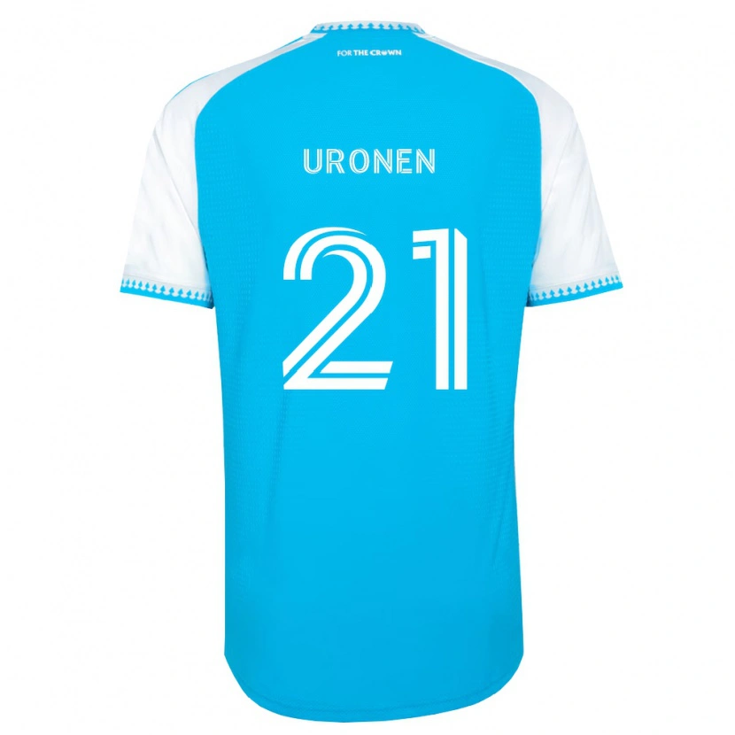 Danxen Kobiety Jere Uronen #21 Błękitny Biały Czarny Domowa Koszulka 2026/27 Koszulki Klubowe