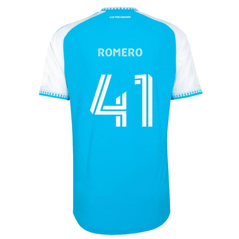 Danxen Kobiety Brian Romero #41 Błękitny Biały Czarny Domowa Koszulka 2026/27 Koszulki Klubowe