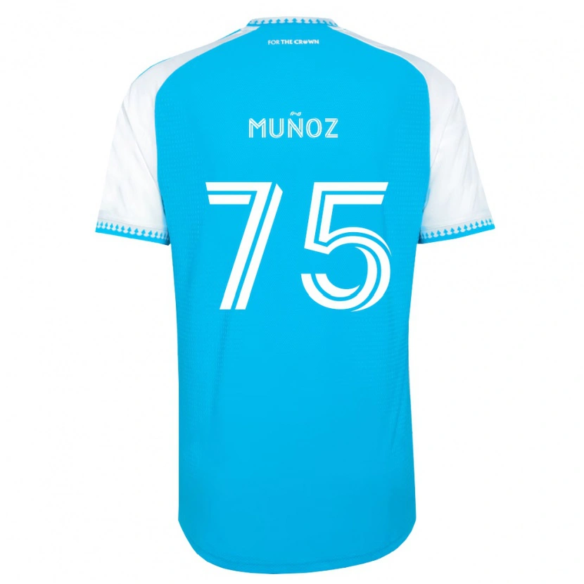 Danxen Kobiety Jeremiah Muñoz #75 Błękitny Biały Czarny Domowa Koszulka 2026/27 Koszulki Klubowe