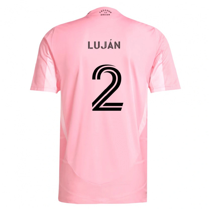 Danxen Kobiety Gonzalo Luján #2 Różowy Czarny Domowa Koszulka 2026/27 Koszulki Klubowe