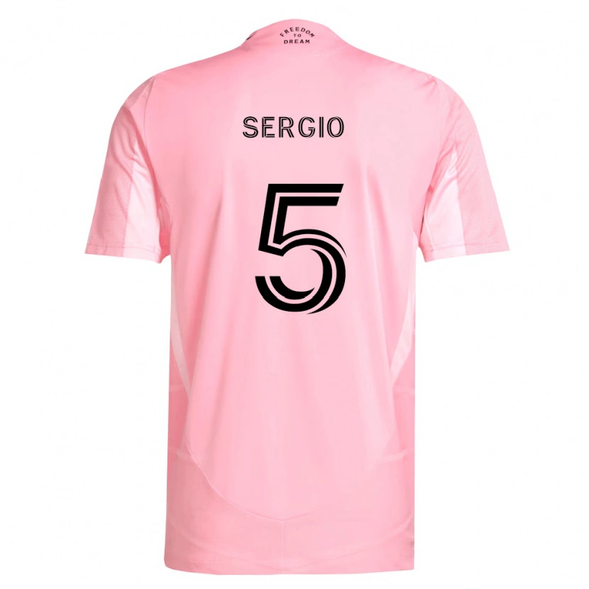 Danxen Kobiety Sergio Busquets #5 Różowy Czarny Domowa Koszulka 2026/27 Koszulki Klubowe