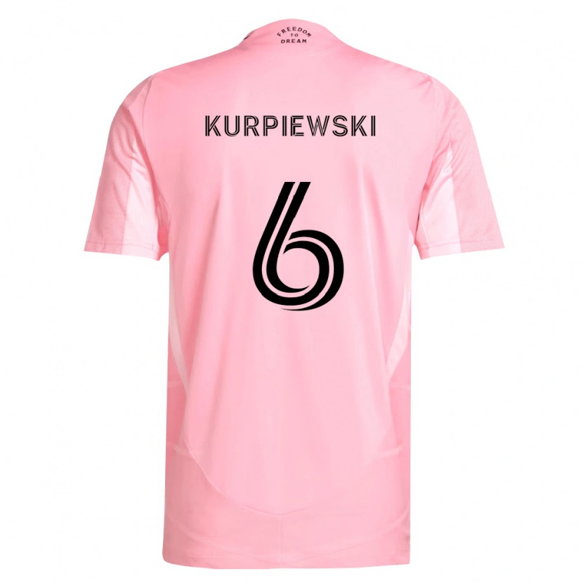 Danxen Kobiety Ethan Kurpiewski #6 Różowy Czarny Domowa Koszulka 2026/27 Koszulki Klubowe