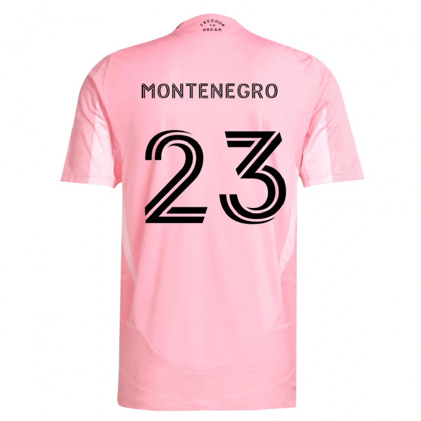 Danxen Kobiety Ricardo Montenegro #23 Różowy Czarny Domowa Koszulka 2026/27 Koszulki Klubowe