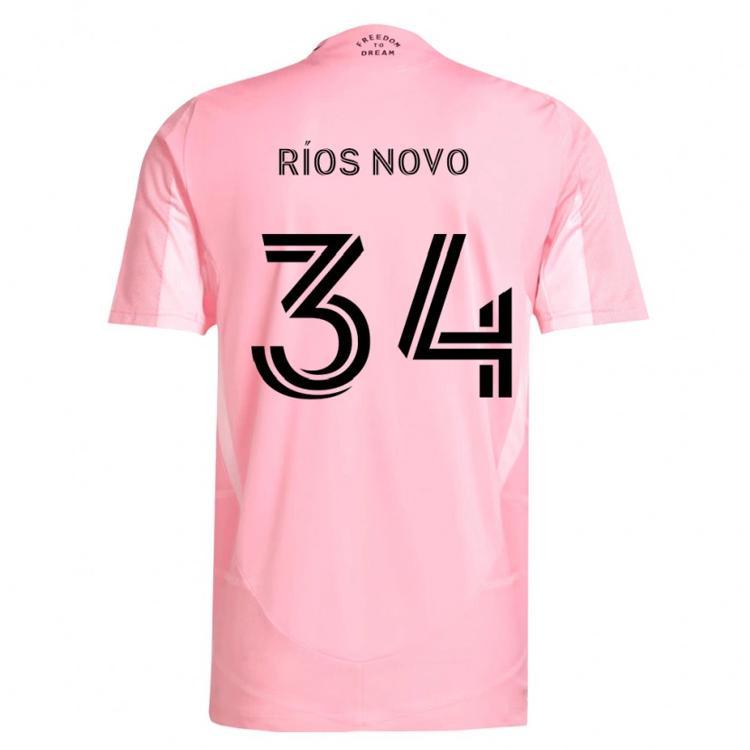 Danxen Kobiety Rocco Ríos Novo #34 Różowy Czarny Domowa Koszulka 2026/27 Koszulki Klubowe