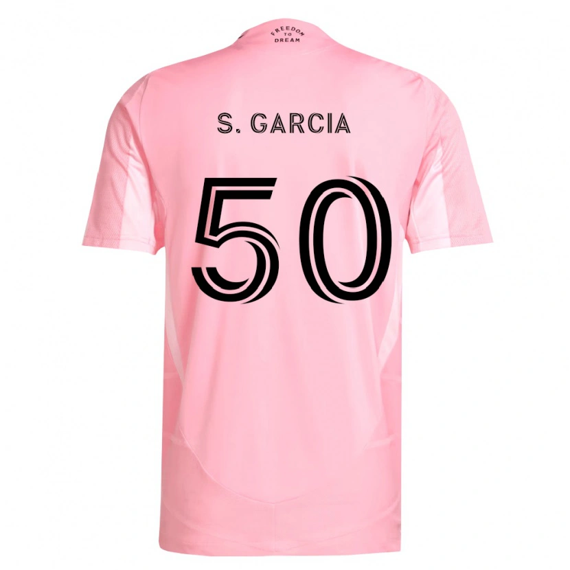 Danxen Kobiety Santiago Garcia #50 Różowy Czarny Domowa Koszulka 2026/27 Koszulki Klubowe