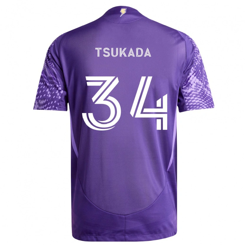 Danxen Kobiety Yutaro Tsukada #34 Fioletowy Biały Domowa Koszulka 2026/27 Koszulki Klubowe
