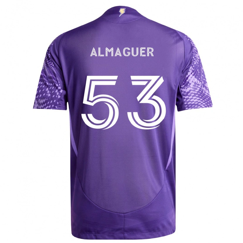 Danxen Kobiety Jorge Almaguer #53 Fioletowy Biały Domowa Koszulka 2026/27 Koszulki Klubowe