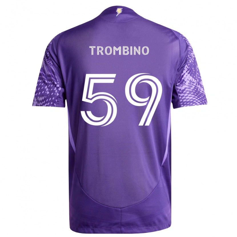 Danxen Kobiety Caleb Trombino #59 Fioletowy Biały Domowa Koszulka 2026/27 Koszulki Klubowe