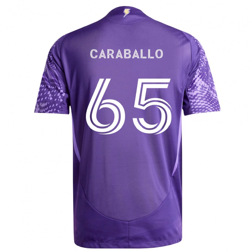 Danxen Kobiety Gustavo Caraballo #65 Fioletowy Biały Domowa Koszulka 2026/27 Koszulki Klubowe