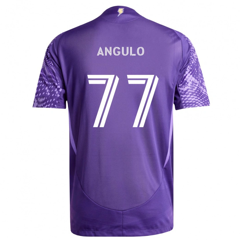 Danxen Kobiety Iván Angulo #77 Fioletowy Biały Domowa Koszulka 2026/27 Koszulki Klubowe