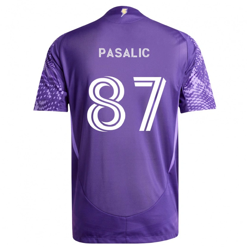 Danxen Kobiety Marco Pašalić #87 Fioletowy Biały Domowa Koszulka 2026/27 Koszulki Klubowe