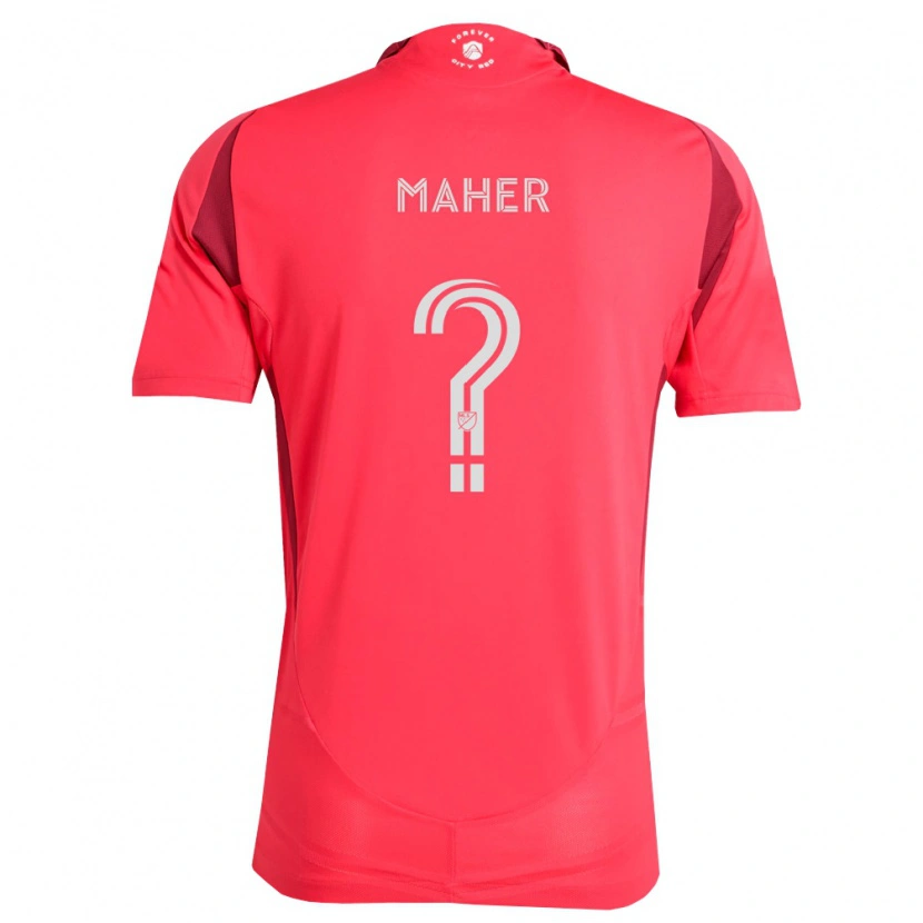 Danxen Kobiety Josh Maher #0 Karmazynowy Biały Domowa Koszulka 2026/27 Koszulki Klubowe