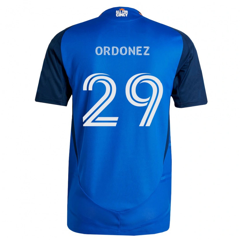 Danxen Kobiety Arquímides Ordóñez #29 Królewski Niebieski Pomarańczowy Domowa Koszulka 2026/27 Koszulki Klubowe