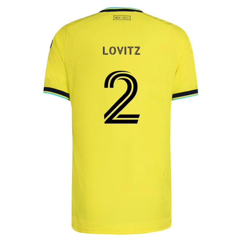 Danxen Kobiety Daniel Lovitz #2 Jasny Żółty Granatowy Domowa Koszulka 2026/27 Koszulki Klubowe