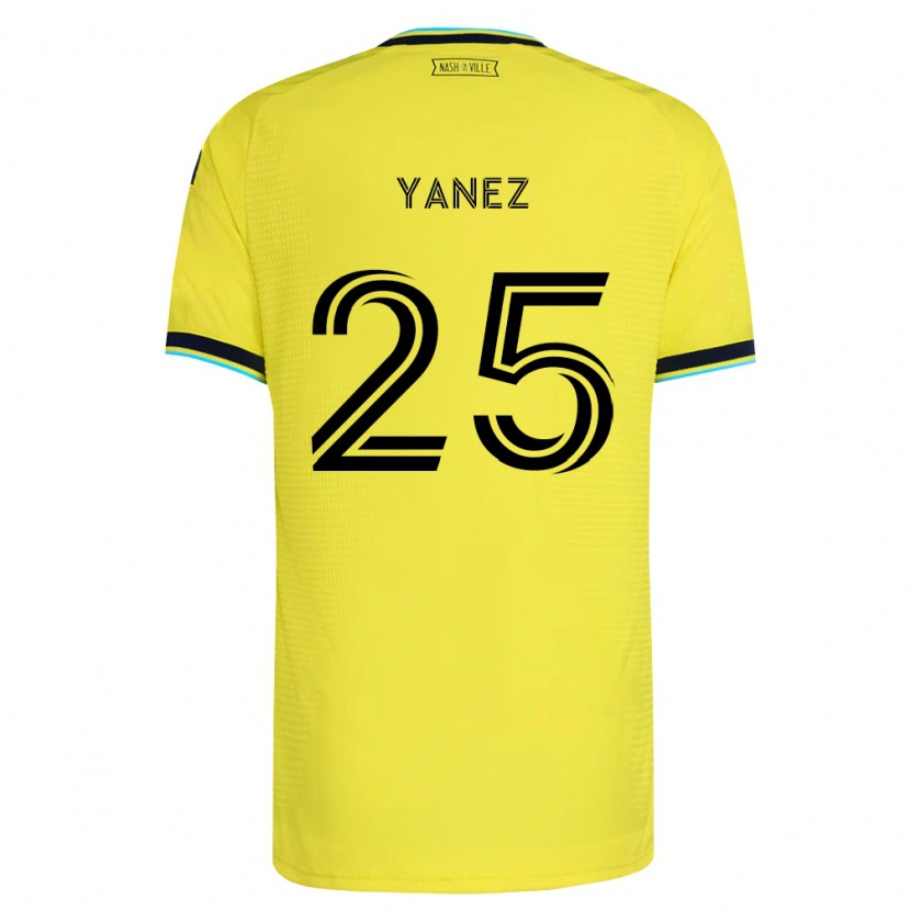 Danxen Kobiety Zidane Yáñez #25 Jasny Żółty Granatowy Domowa Koszulka 2026/27 Koszulki Klubowe