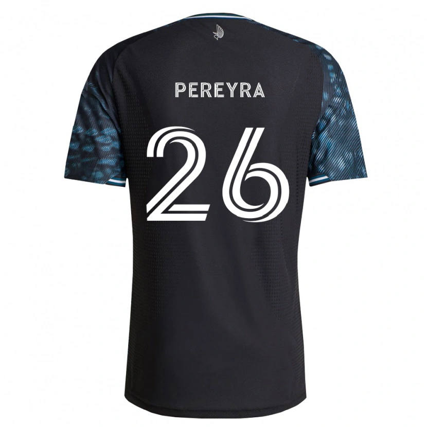 Danxen Kobiety Joaquín Pereyra #26 Czarny Biały Domowa Koszulka 2026/27 Koszulki Klubowe