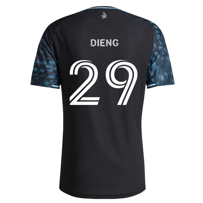 Danxen Kobiety Mamadou Dieng #29 Czarny Biały Domowa Koszulka 2026/27 Koszulki Klubowe