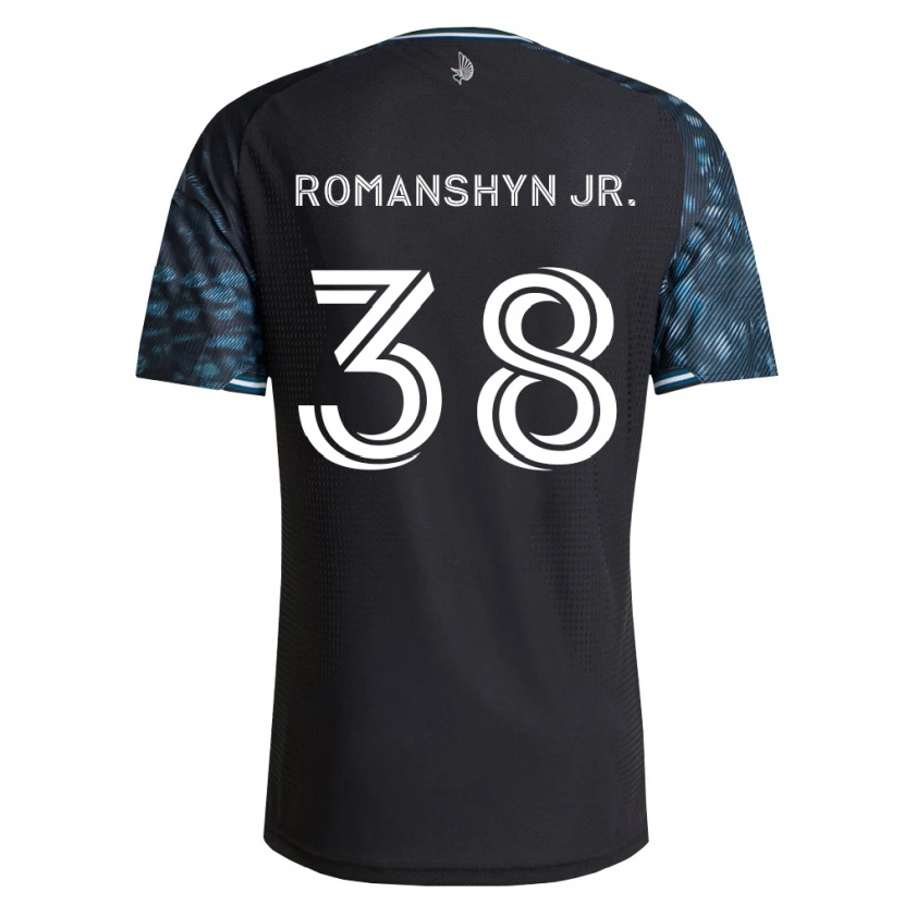 Danxen Kobiety Kage Romanshyn Jr. #38 Czarny Biały Domowa Koszulka 2026/27 Koszulki Klubowe