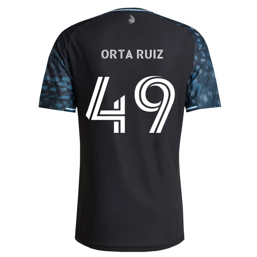 Danxen Kobiety Jose Orta Ruiz #49 Czarny Biały Domowa Koszulka 2026/27 Koszulki Klubowe