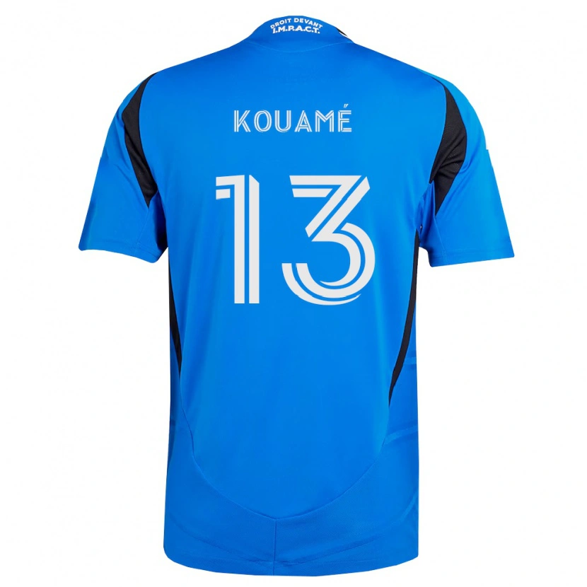 Danxen Kobiety Rafael Kouamé #13 Niebieski Biały Czarny Domowa Koszulka 2026/27 Koszulki Klubowe