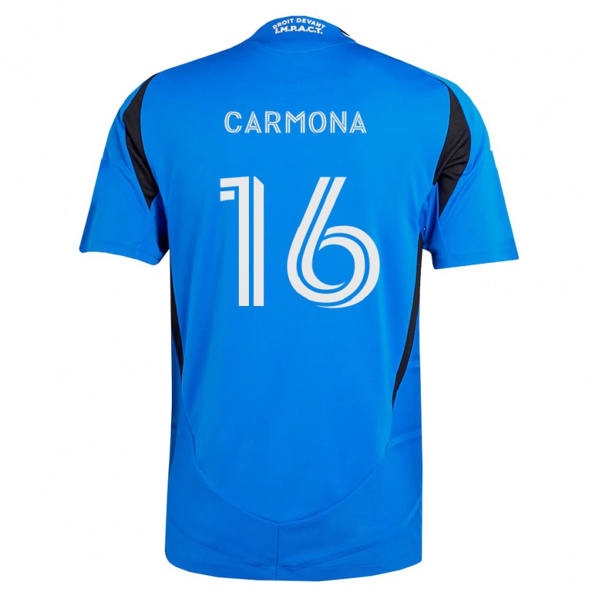 Danxen Kobiety Wikelman Carmona #16 Niebieski Biały Czarny Domowa Koszulka 2026/27 Koszulki Klubowe